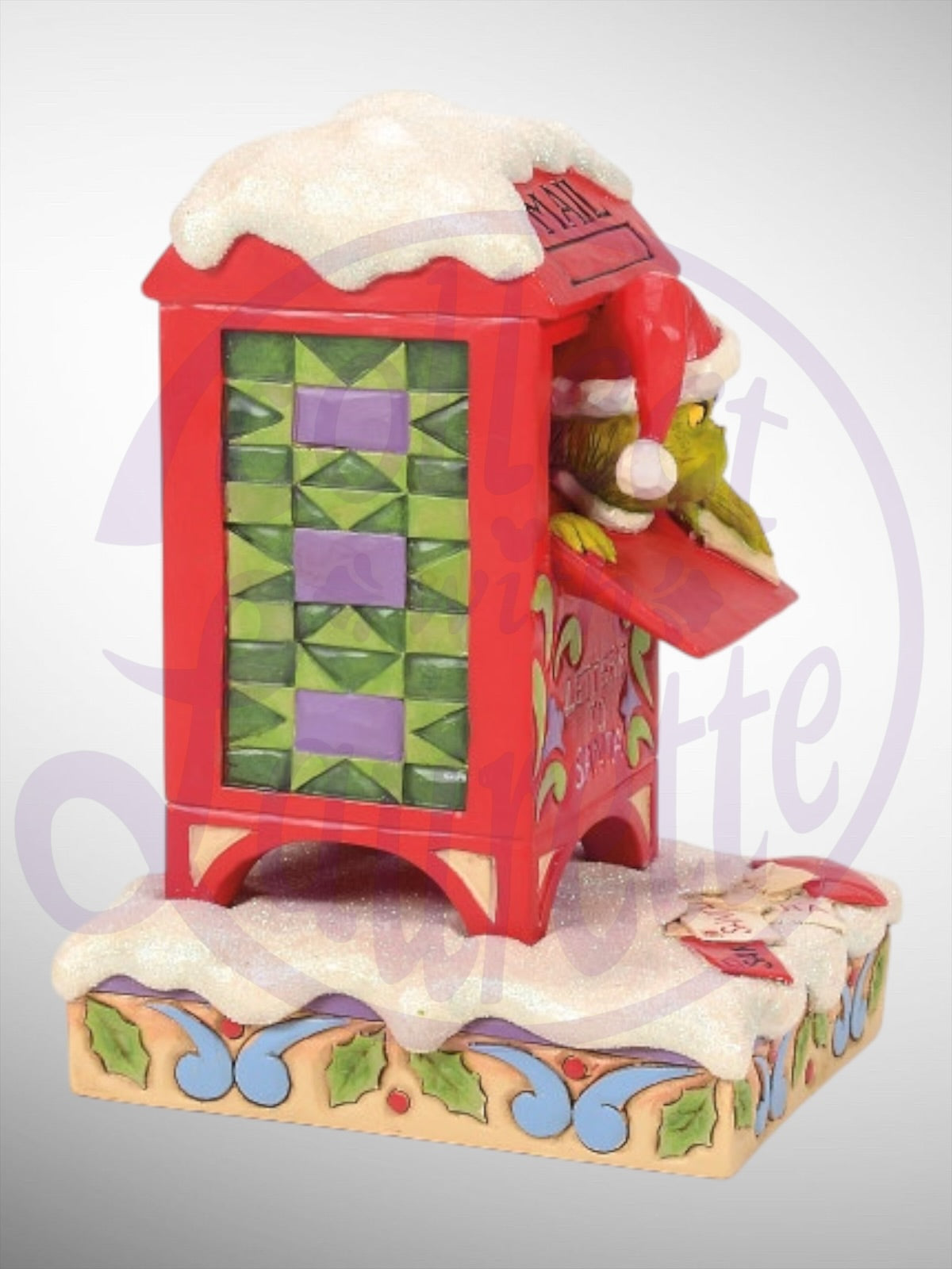 Jim Shore Dr. Seuss The Grinch - Grinch in Mailbox Figurine